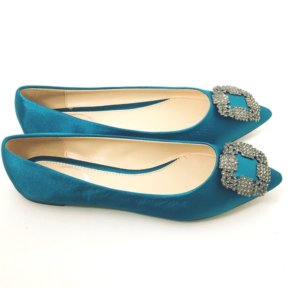 Embellished Satin Ballerina Flats - Picture 5 of 5
