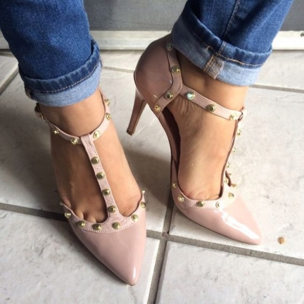 Halogen Martine Studded Strap Pumps - Nordstrom
