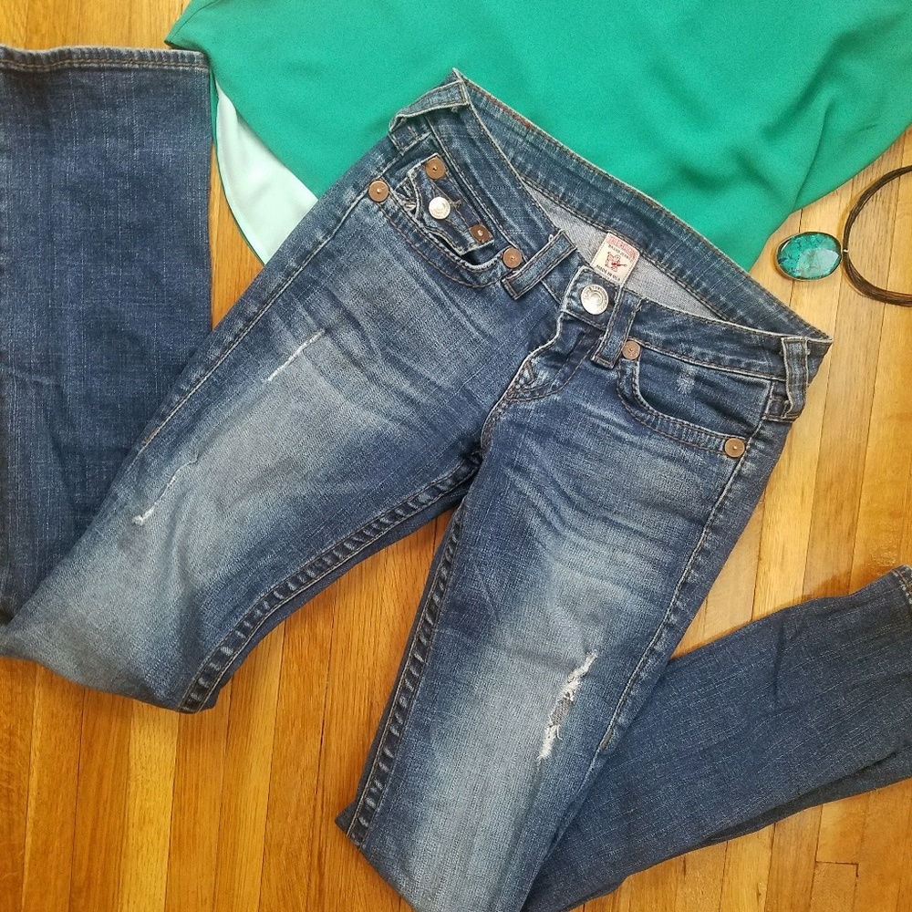 Distressed True Religion Jeans