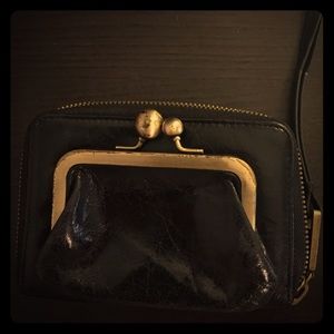 Hobo wristlet wallet - black