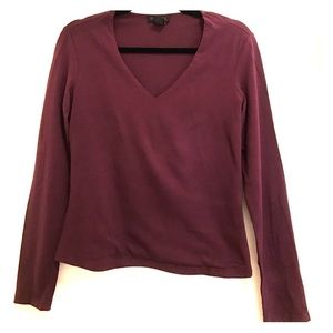 Deep Purple/Plum Long Sleeve Tee by Express