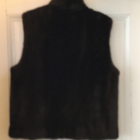 Luxurious reversible mink/leather vest Lg - Picture 2 of 7