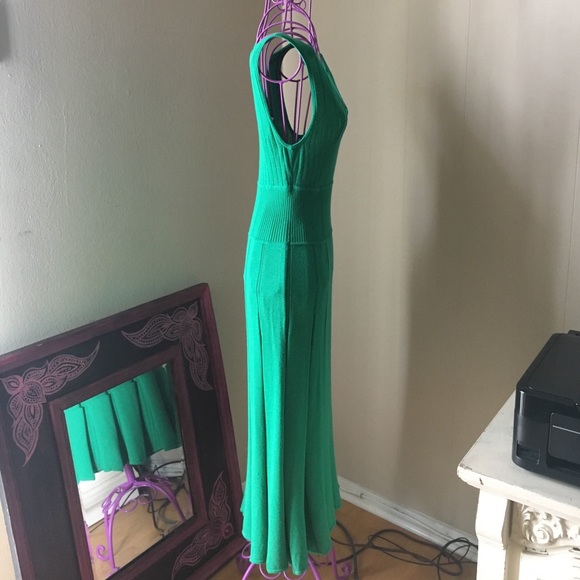 NEED GONE BY 9/15/22 - Brand New Deep V Neck Green Easter Knitted Dress - Picture 6 of 7