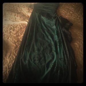 Full length strapless dress