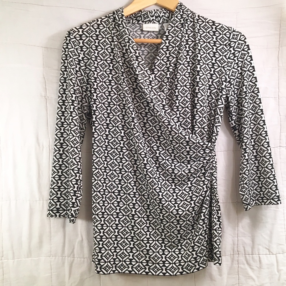 Chicos's Black & White Blouse