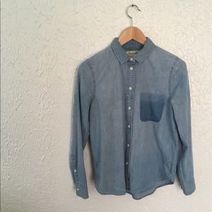 Madewell Denim Shrunken Ex-Boyfriend Shirt