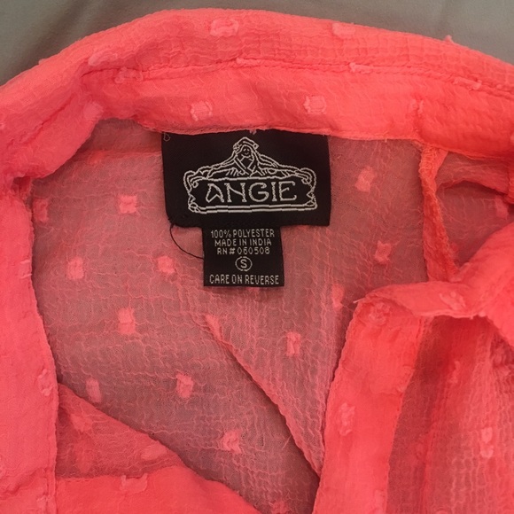 Coral Crop Top - Picture 2 of 3