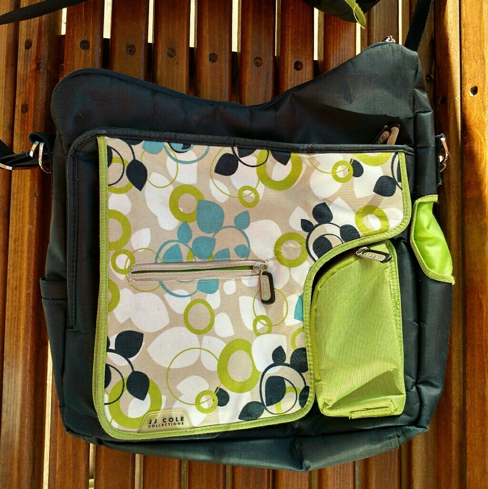 JJ COLE BLUE VINE BAG DIAPER BABY MOMMY