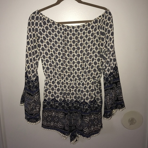 Dresses & Skirts - Off the shoulder patterned romper Dresses & Skirts - Off the shoulder patterned romper