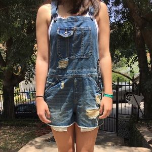 NWT Lucky Brand Denim Shortalls