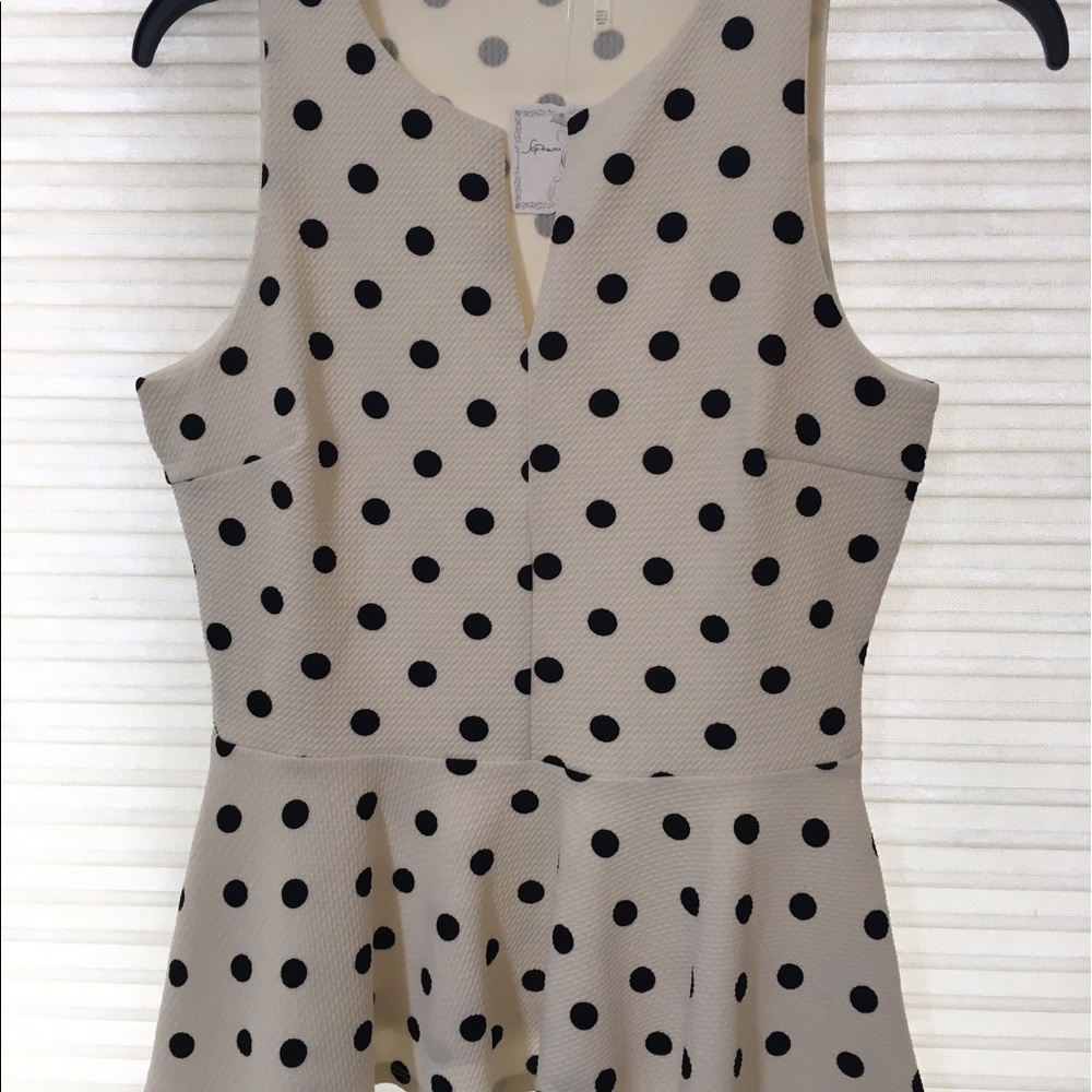 Soprano Polka Dot Peplum Top