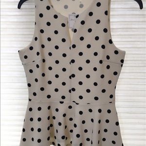 Soprano Polka Dot Peplum Top