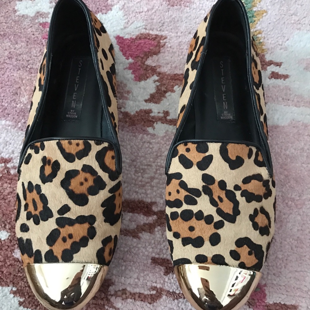 STEVEN by Steve Madden Leopard Loafers/ Flats