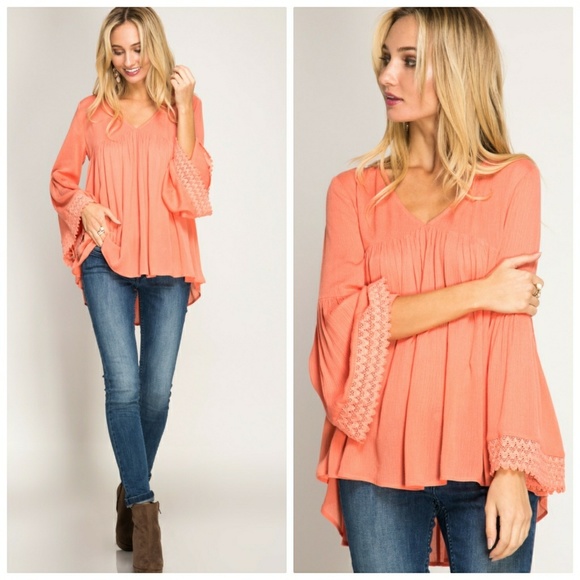 1 left! Boho crochet sleeve top - Picture 2 of 3