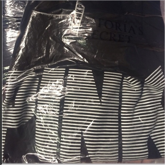 NWT VS PINK BLACK SCOOP NECK SWEATER TOP LG - Picture 2 of 2