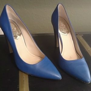 Blue Pointed Toe Heels