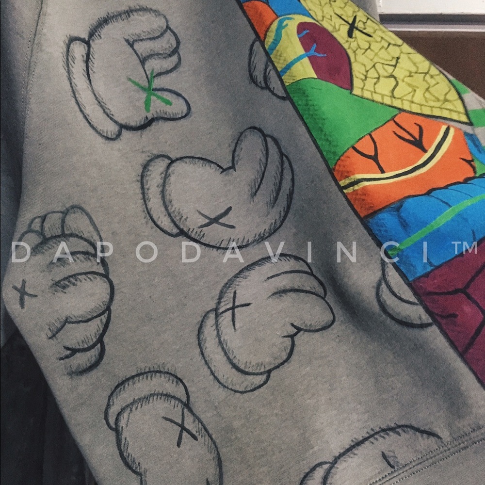 Custom Kaws 1of1 sweatshirt supreme quality yeezy