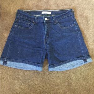 Levi's women's shorts, dark wash