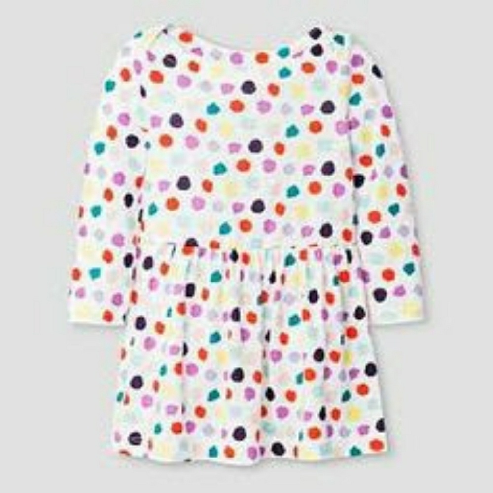 Girls Long Sleeve Shift Dress 12M 18M 2T 3T 4T 5T