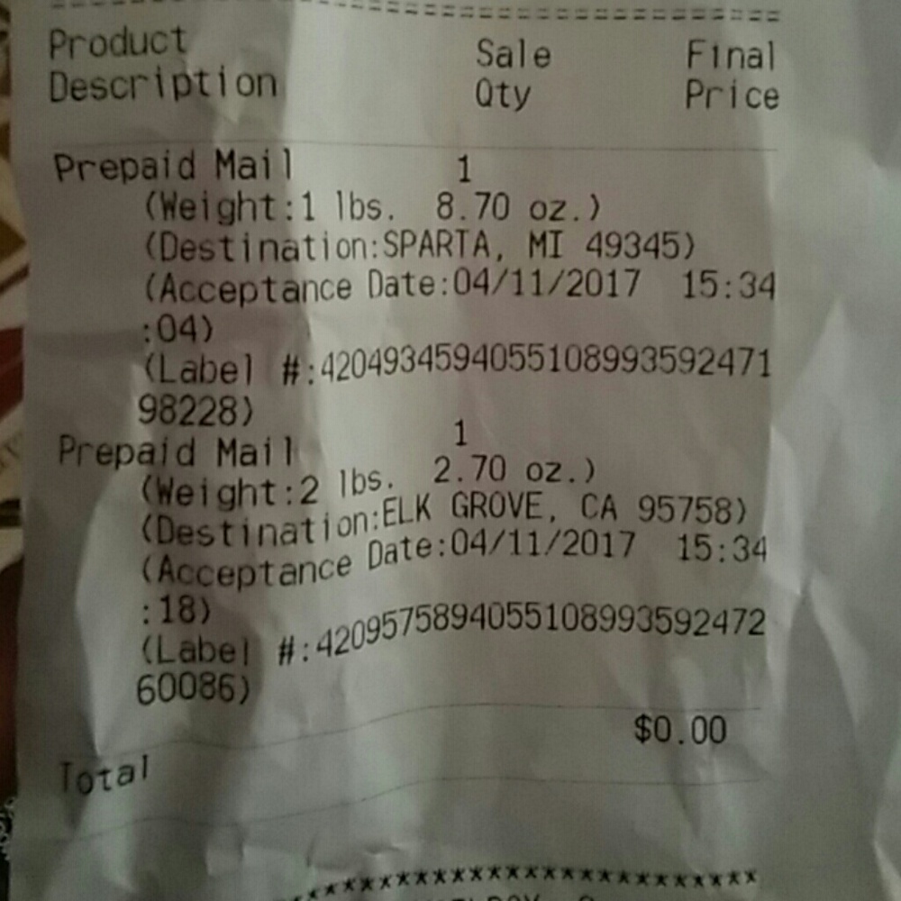 Trade shipping proof