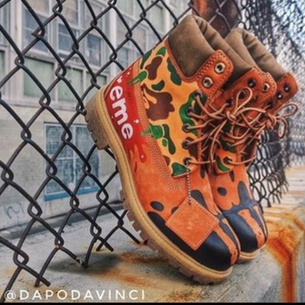 Custom Timberland Boots bape supreme vlone hype