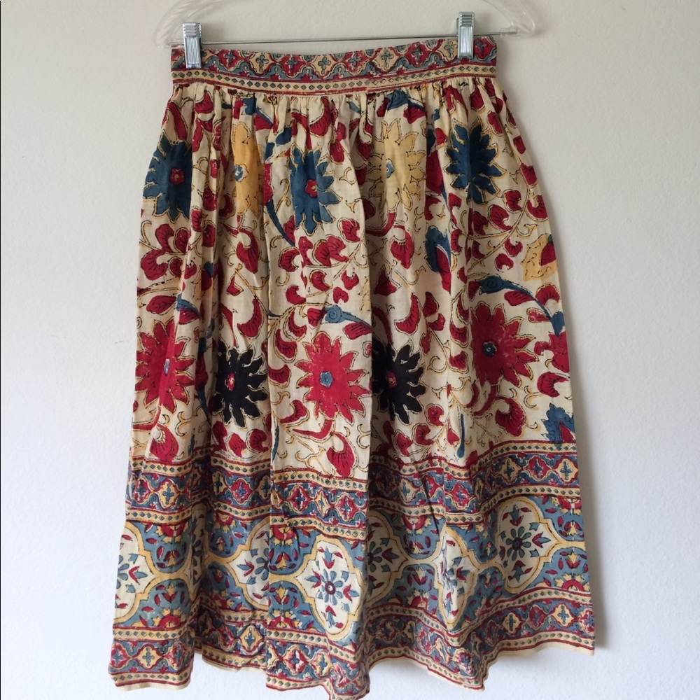 Hand blocked vintage skirt