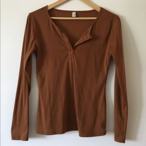 Burnt Orange Long Sleeve Top