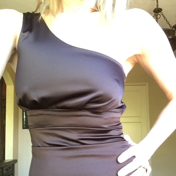 Rubber ducky floor length chocolate brown dress! - Picture 2 of 4