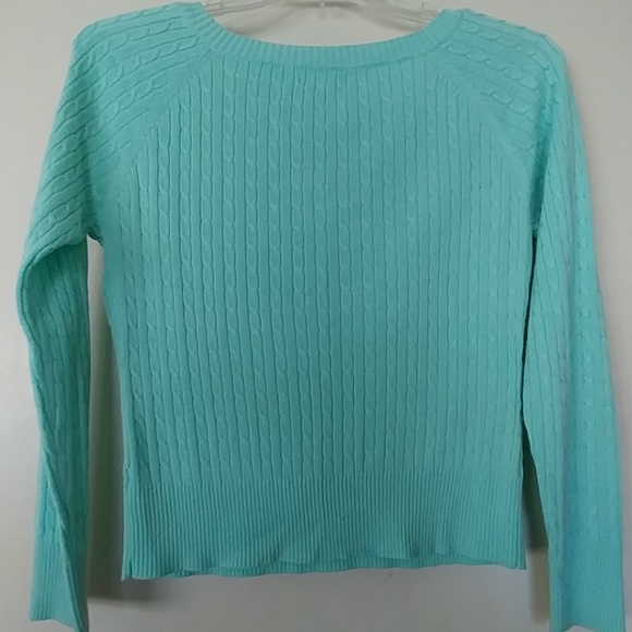 AEROPOSTALE MINT GREEN CROPPED SWEATER SIZE M/L - Picture 4 of 7