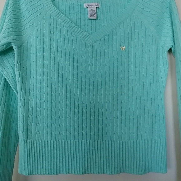 AEROPOSTALE MINT GREEN CROPPED SWEATER SIZE M/L - Picture 7 of 7