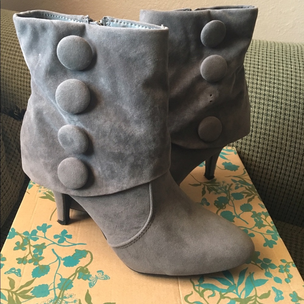 Gray booties