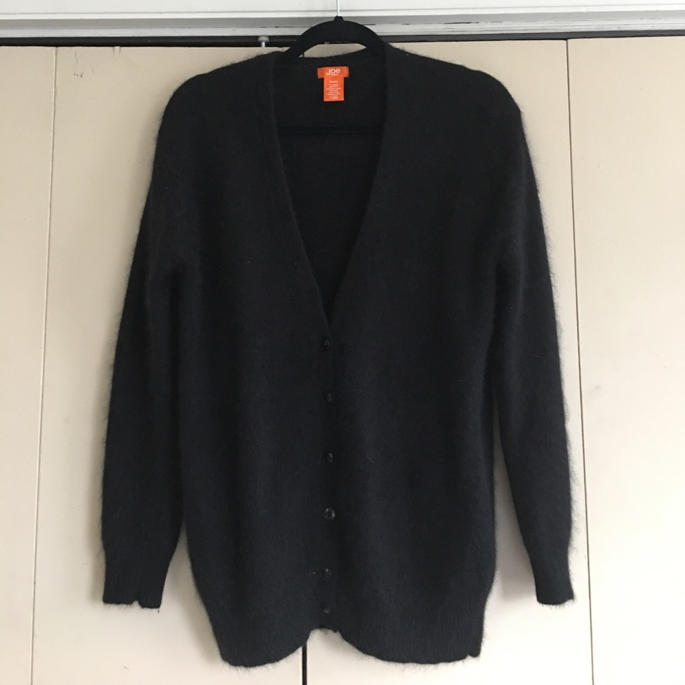 Angora cozy black cardigan