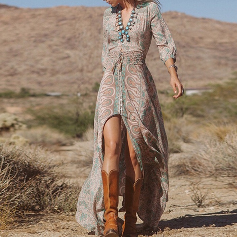 Bohemian floral maxi dress - Picture 1 of 4
