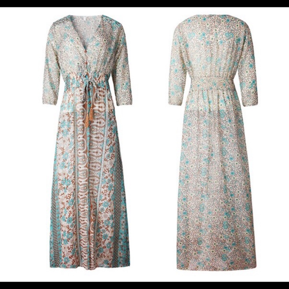 Bohemian floral maxi dress - Picture 2 of 4