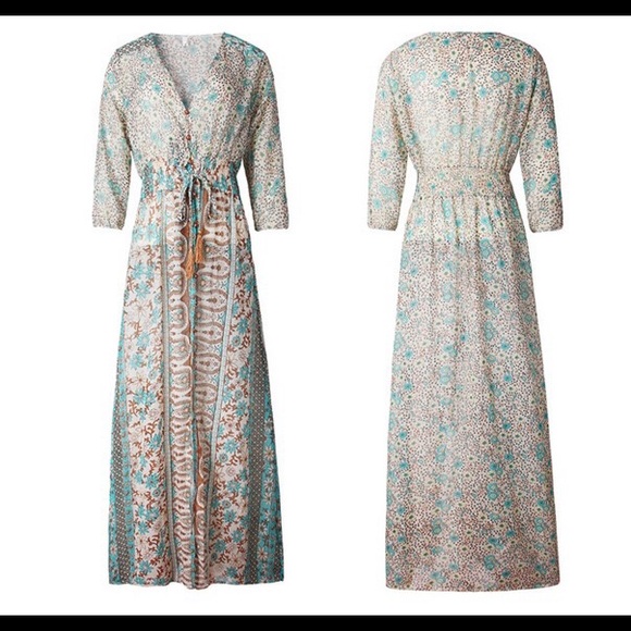 Bohemian floral maxi dress - Picture 2 of 4