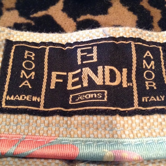 FENDI Vintage Cream Straight Leg Jeans - Picture 5 of 7