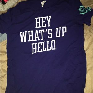 PINK "Hey What's Up? Hello?" tee