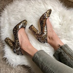 J.Crew Collection 2-tone Sequin Pump in Size 8