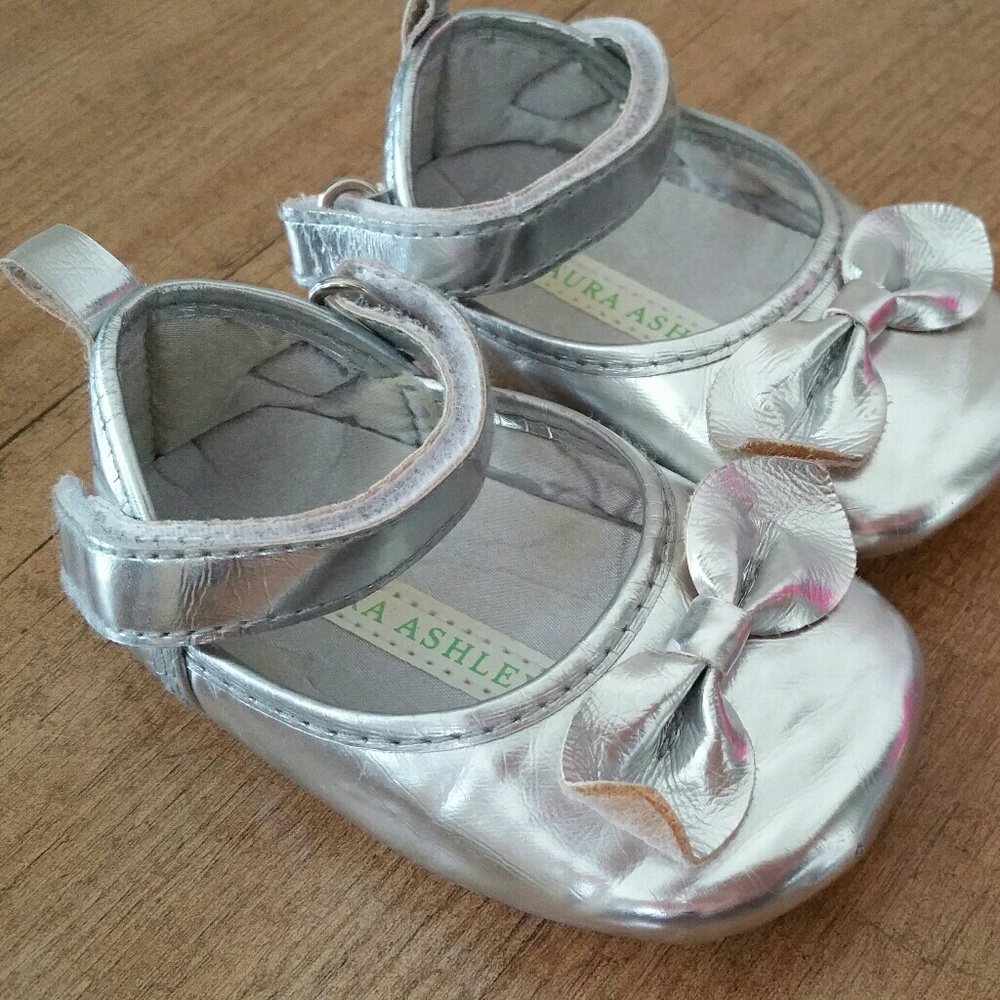 Silver Girls Mary Janes