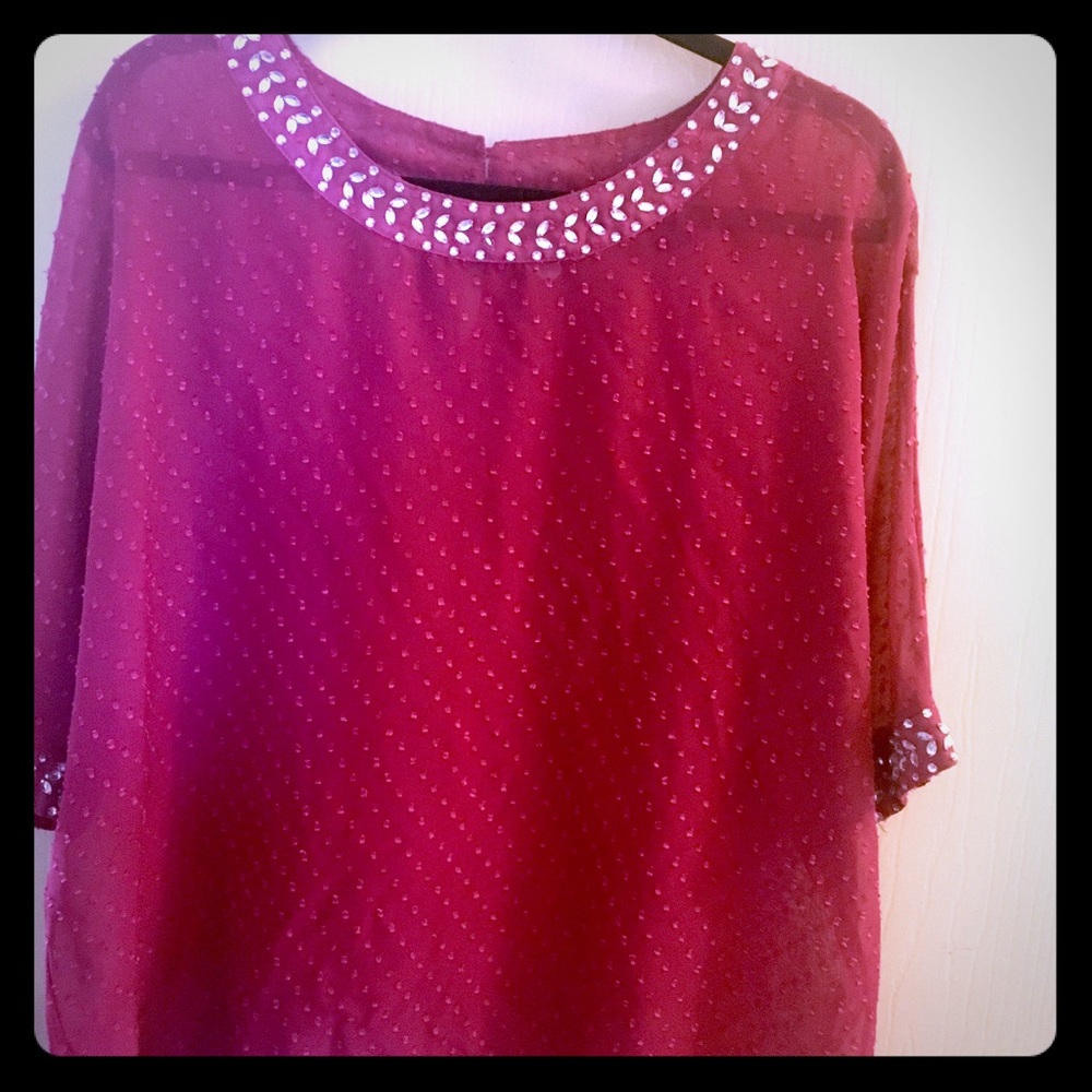 Bright Pink Blouse - Size 1X