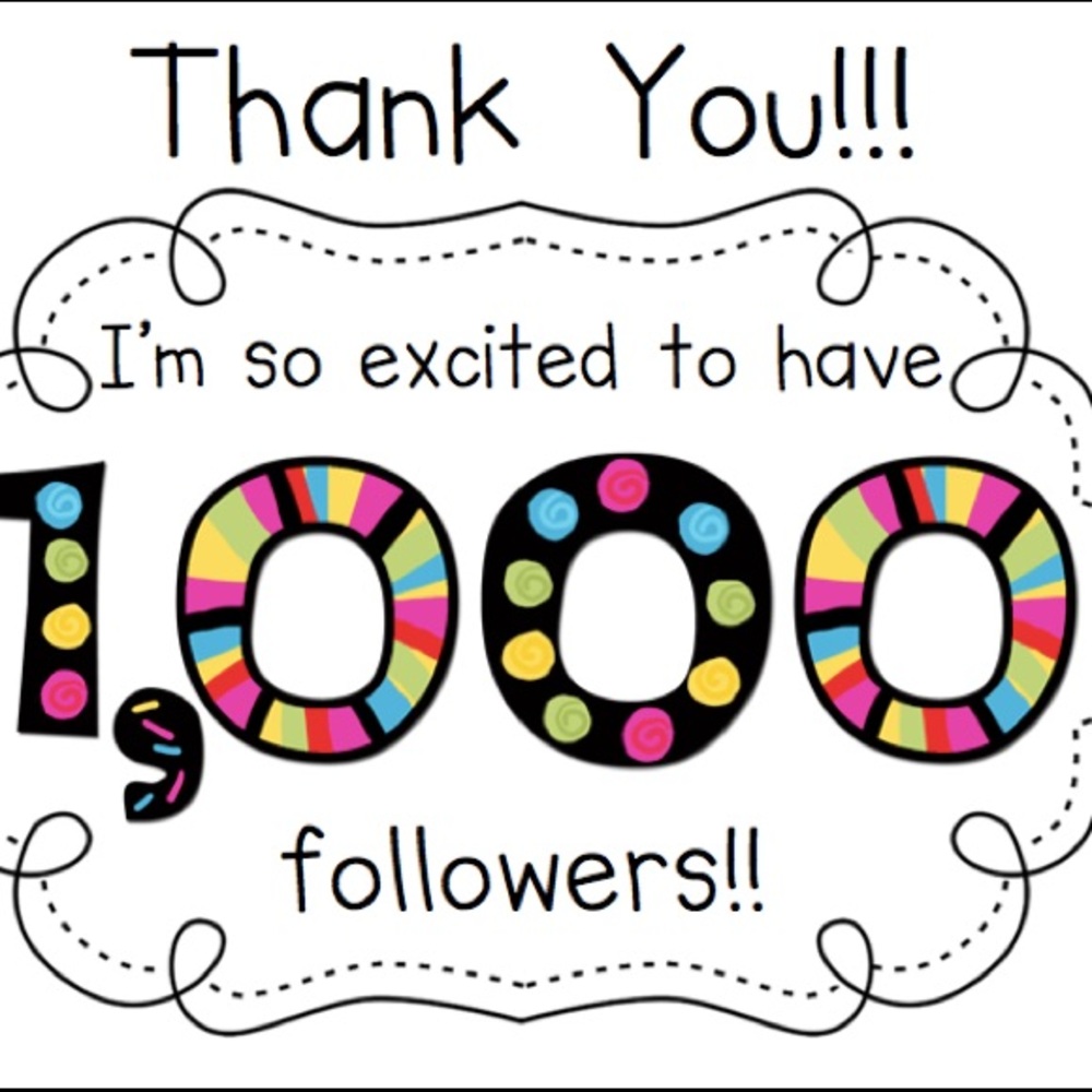 💟Thanks for 1,000 Posh Followers💟