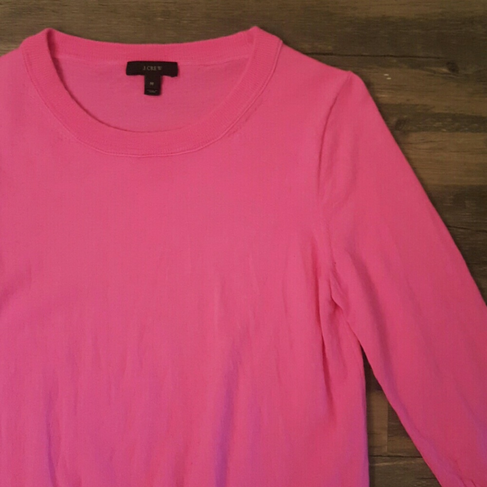 J.Crew Hot Pink Sweater sz M