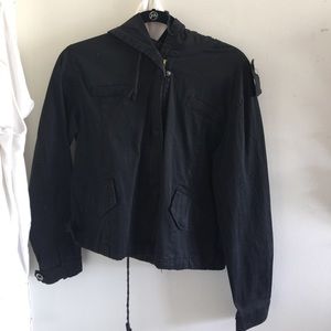 black hooded cargo jacket
