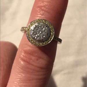 Real Diamond Ring with yellow canary diamonds