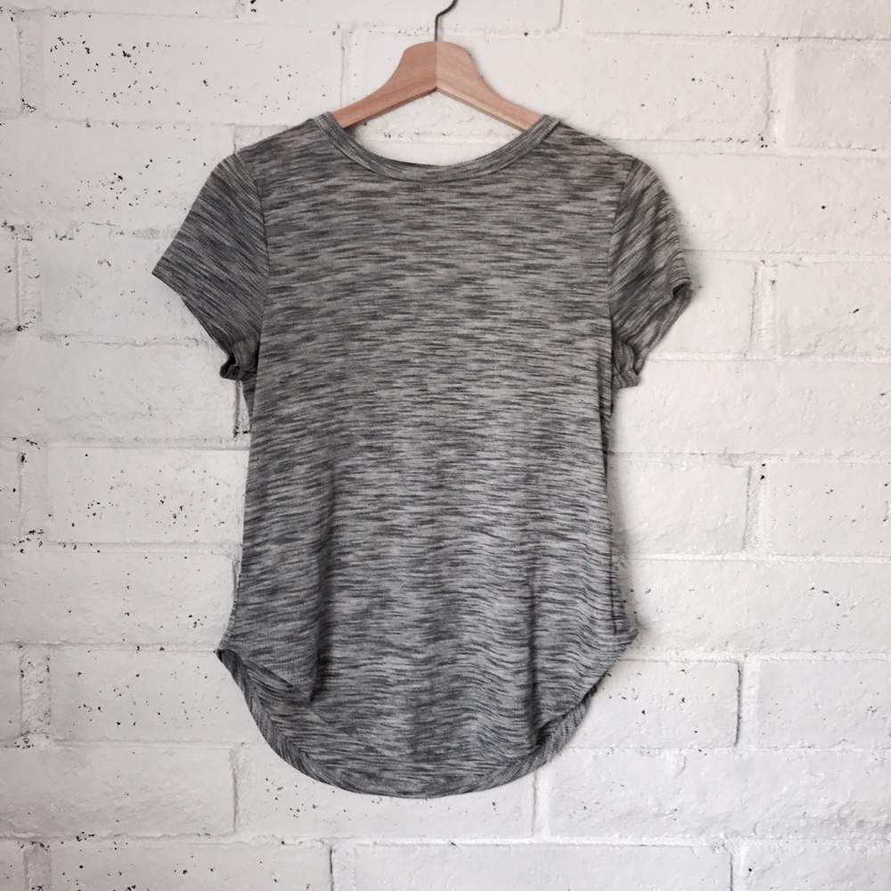Grey knit slouchy T shirt