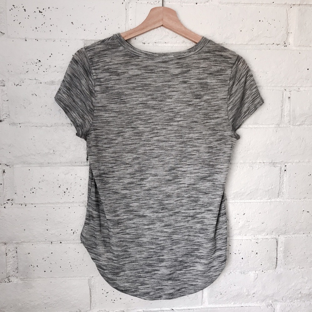 Grey knit slouchy T shirt - Picture 2 of 3