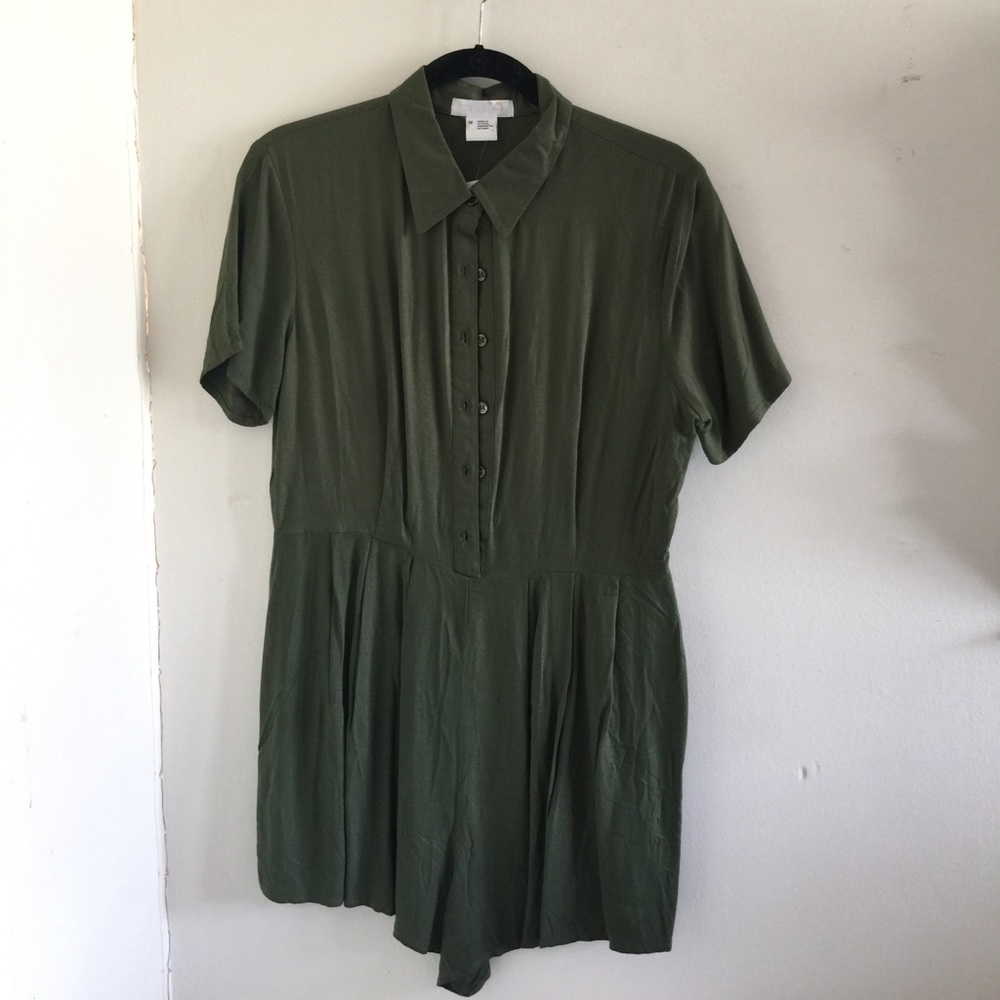 army green romper