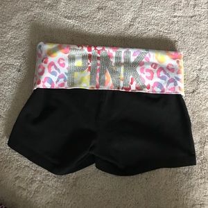 pink yoga shorts