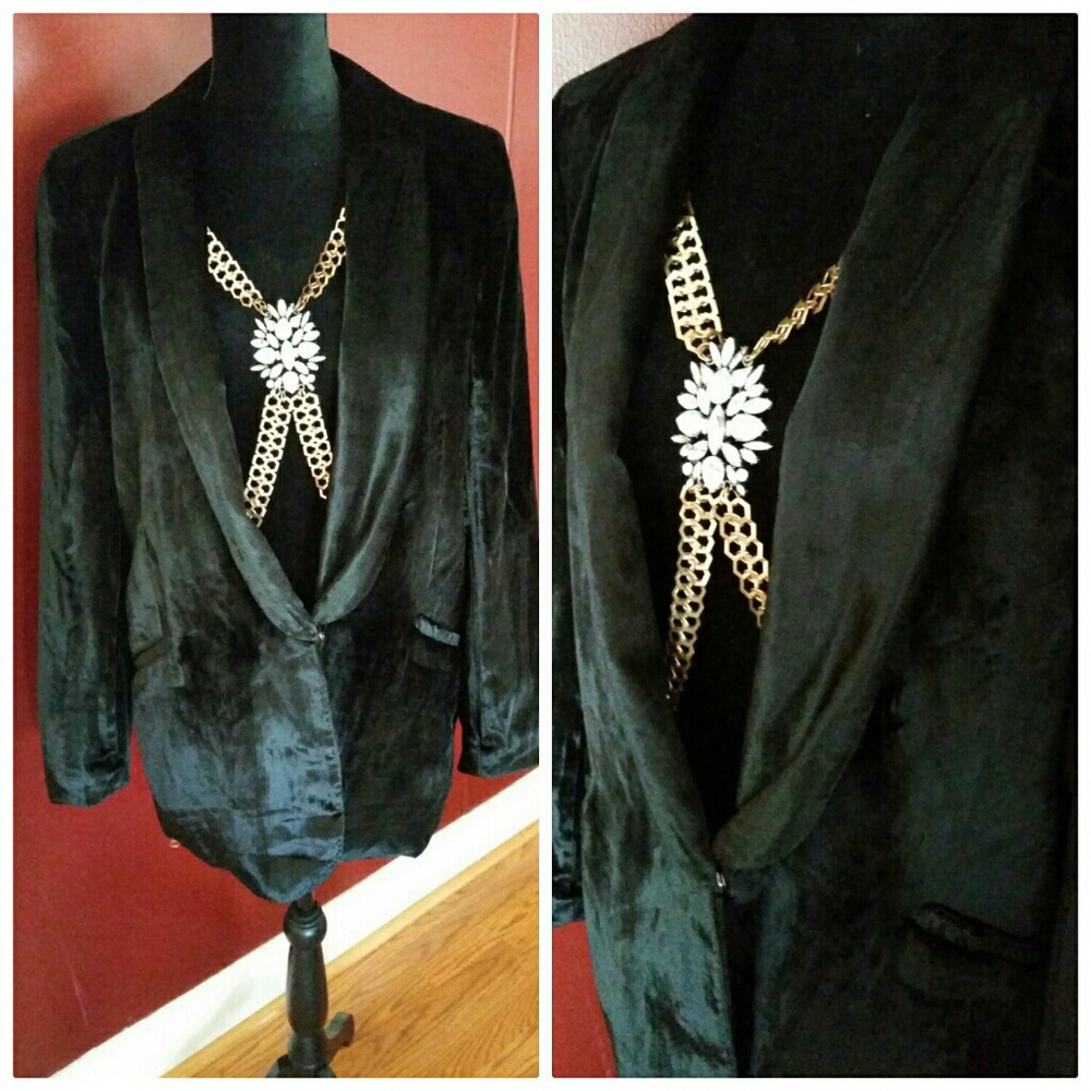 Velor Tuxedo Blazer
