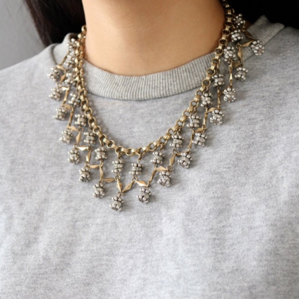 Gold Tone Layered boho necklace.